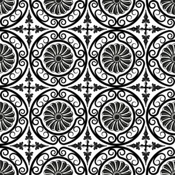 Wrought iron pattern Stock Illustration