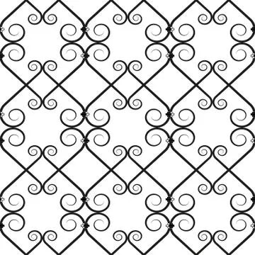Wrought iron pattern Stock Illustration