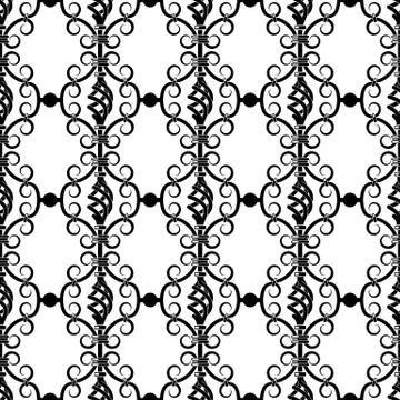 Wrought iron pattern Stock Illustration
