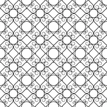 Wrought iron pattern Stock Illustration