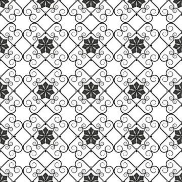 Wrought iron pattern Stock Illustration