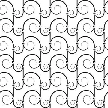 Wrought iron pattern Stock Illustration