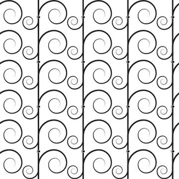 Wrought iron pattern Stock Illustration