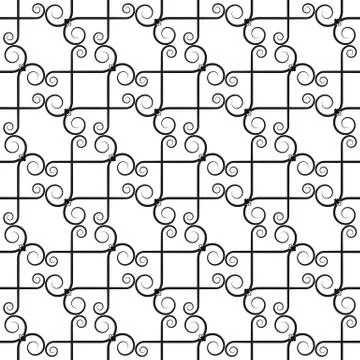 Wrought iron pattern Stock Illustration