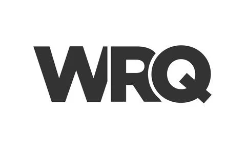 WRQ logo design template with strong and modern bold text. Initial based ve.. Stock Illustration