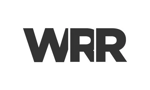 WRR logo design template with strong and modern bold text. Initial based ve.. Stock Illustration