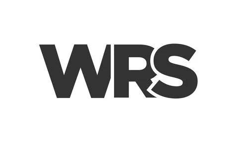 WRS logo design template with strong and modern bold text. Initial based ve.. 库存插图