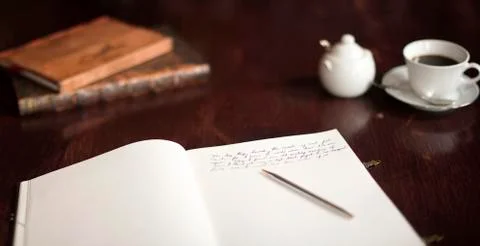 Wrting a book Stock Photos