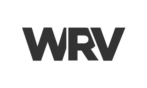 WRV logo design template with strong and modern bold text. Initial based ve.. Stock Illustration