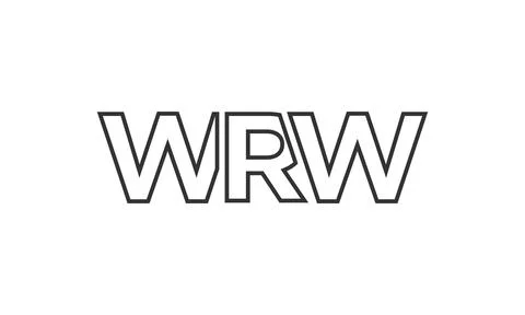 WRW logo design template with strong and modern bold text. Initial based ve.. Stock Illustration