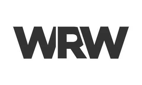 WRW logo design template with strong and modern bold text. Initial based ve.. Stock Illustration