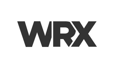 WRX logo design template with strong and modern bold text. Initial based ve.. Stock Illustration