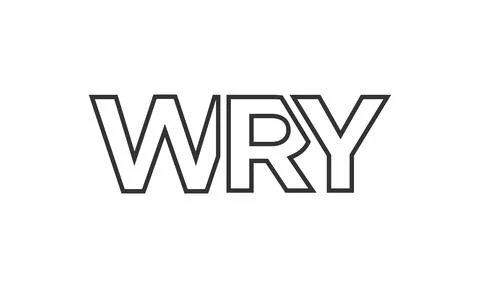 WRY logo design template with strong and modern bold text. Initial based ve.. イラスト素材