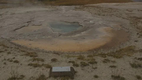 WS Depression Geyser with Algae Yellowstone National Park Stock Footage 122224282