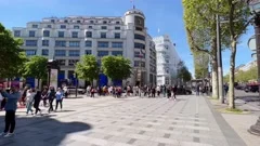 Louis Vuitton shop at Champs-Elysées in, Stock Video