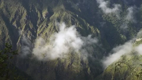 WS  mountains and cloud in Cusco Peru Stock Footage 130460382