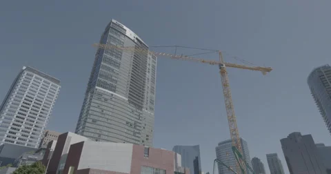 WS pan tower Crane Video stock 53345941