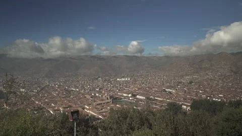 WS Pan,View of Cusco, Peru Video stock 130424749