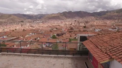 WS Tilt,View of Cusco, Peru Stock Footage 130425361