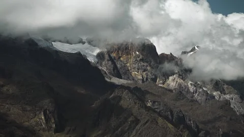 WS T/L mountains and clouds in Cusco Peru Video stock 130353358
