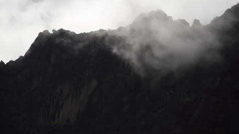 WS T/L mountains and clouds in Cusco Peru Stock Footage 130431837