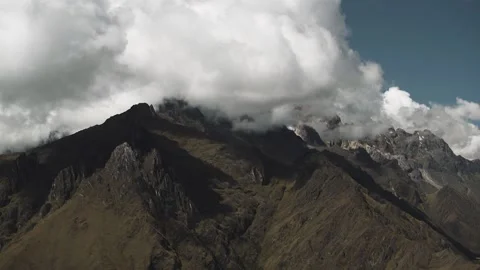 WS T/L mountains and clouds in Cusco Peru Stock Footage 130431854