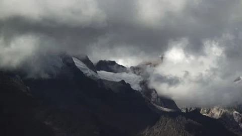 WS T/L mountains and clouds in Cusco Peru Stock Footage 130432218