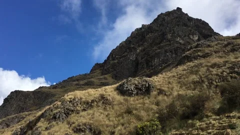 WS T/L mountains and clouds in Cusco Peru Stock Footage 130432353