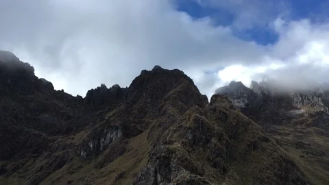WS T/L mountains and clouds in Cusco Peru Video stock 130432607