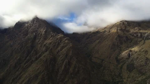 WS T/L mountains and clouds in Cusco Peru Stock Footage 130432940