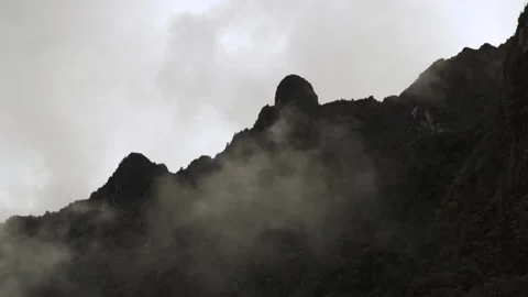 WS T/L mountains and clouds in Cusco Peru Video stock 130458353