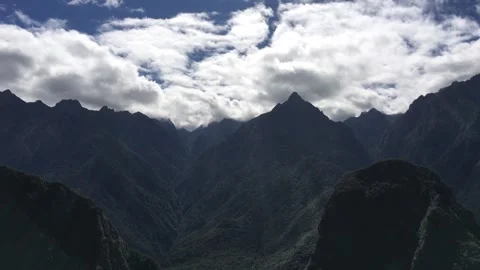 WS T/L mountains and clouds in Cusco Peru Stock Footage 130459959