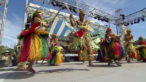 WS Traditional Chamorro Dance show, Guam Video stock 246679511