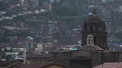 WS, View of Cusco downtown, Peru Video stock 130352889