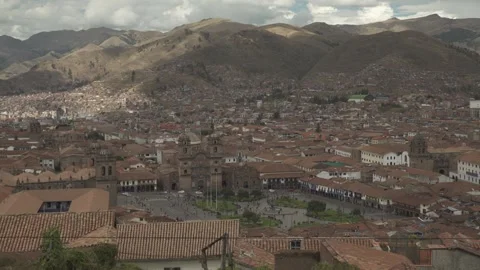 WS,View of Plaza de Armas in Cusco, Peru Stock Footage 130352865