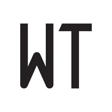 Wt initial letter vector logo icon 库存插图