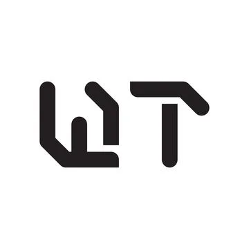Wt initial letter vector logo icon Ilustração Stock