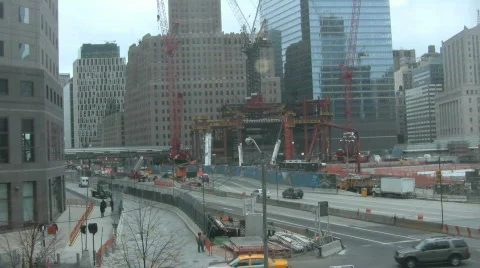 WTC-World Trade Center Site Stockbeeldmateriaal 694553