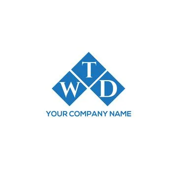 WTD letter logo design on white background. WTD creative initials letter logo Illustrazione stock