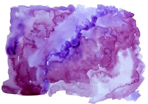 Wtercolor Violet Gradient Hand Drawn Background Isolated on White Background. Stock Illustration