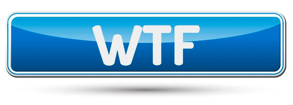 WTF - Abstract beautiful button with text. Stock Illustration