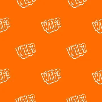 WTF, comic book bubble text pattern seamless Stock Illustration