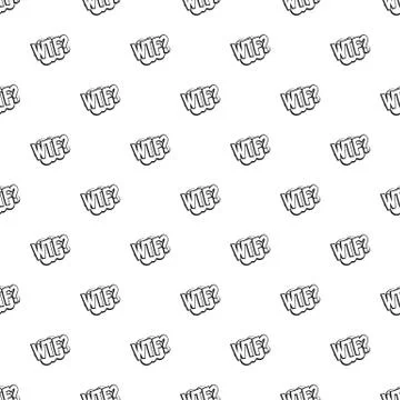 WTF, comic book bubble text pattern vector 스톡 일러스트