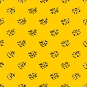 WTF, comic book bubble text pattern Stock Illustration