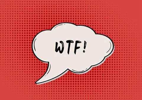 WTF comic bubble Stock Illustration