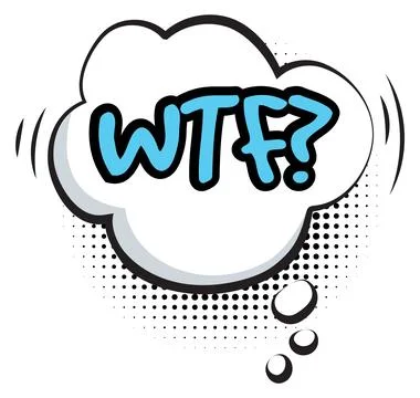 Wtf comic bubble. Speech ballon in pop art style Stock Illustration
