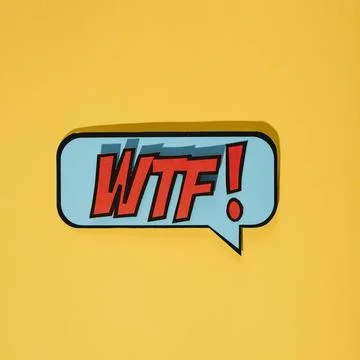 Wtf comic text collection sound effects pop art style Stock Photos