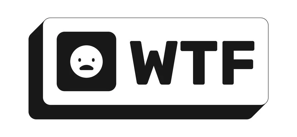 WTF rectangle UI web button Stock Illustration