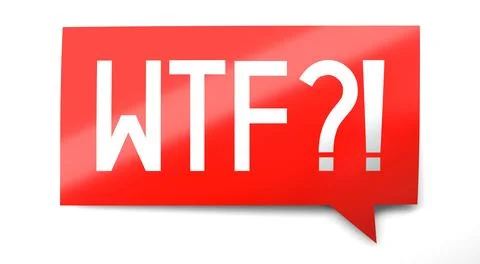 WTF?! - speach bubble - 3D illustration Stock Illustration