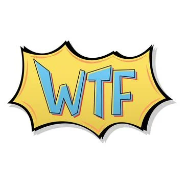 WTF text design Stock Illustration